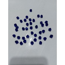 Бусины стеклянные Биконе 8 мм цв. темно-синий прозраный, цена за 20 шт